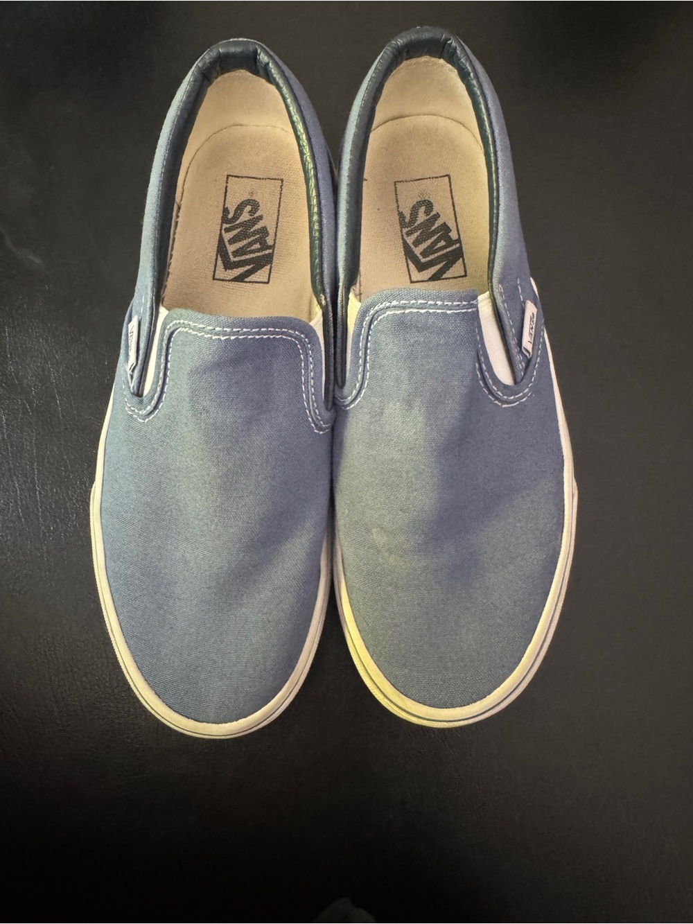 Vans Kids Slip-On Sneakers in Blue Canvas